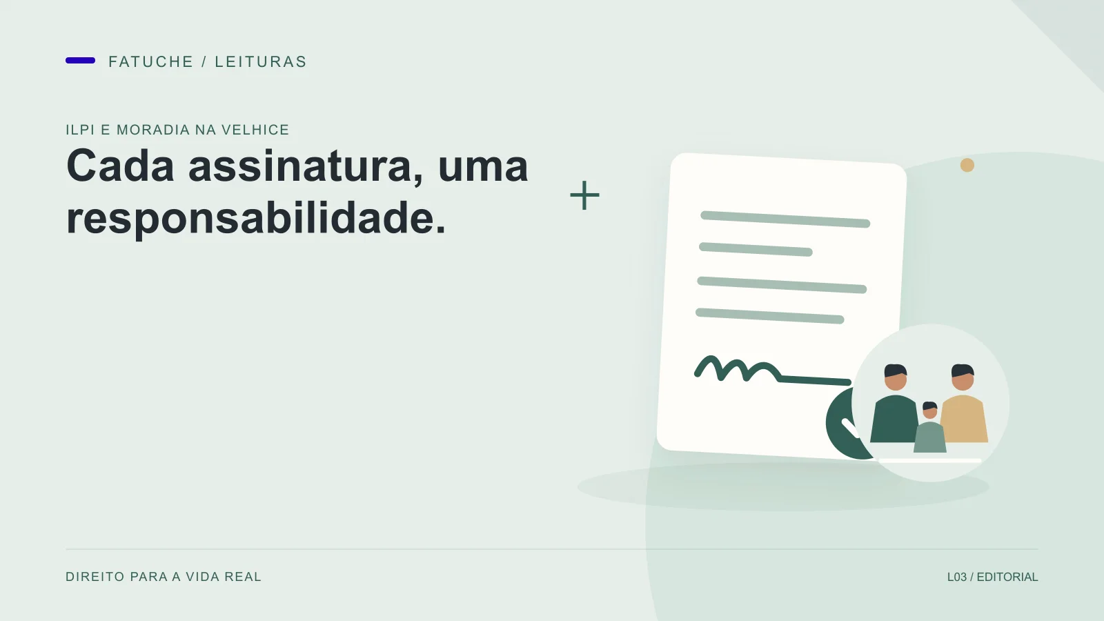 Ilustração editorial: Cada assinatura, uma responsabilidade.